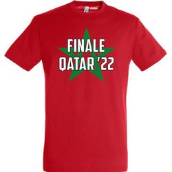 T-shirt WK Finale Qatar 2022 | Rood Marokko Shirt | WK 2022 Voetbal | Morocco Supporter | Rood | maat S